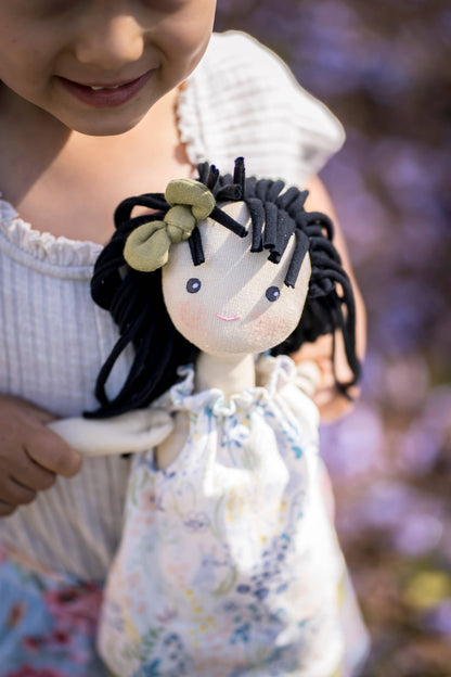 Personalized Doll with Black Hair