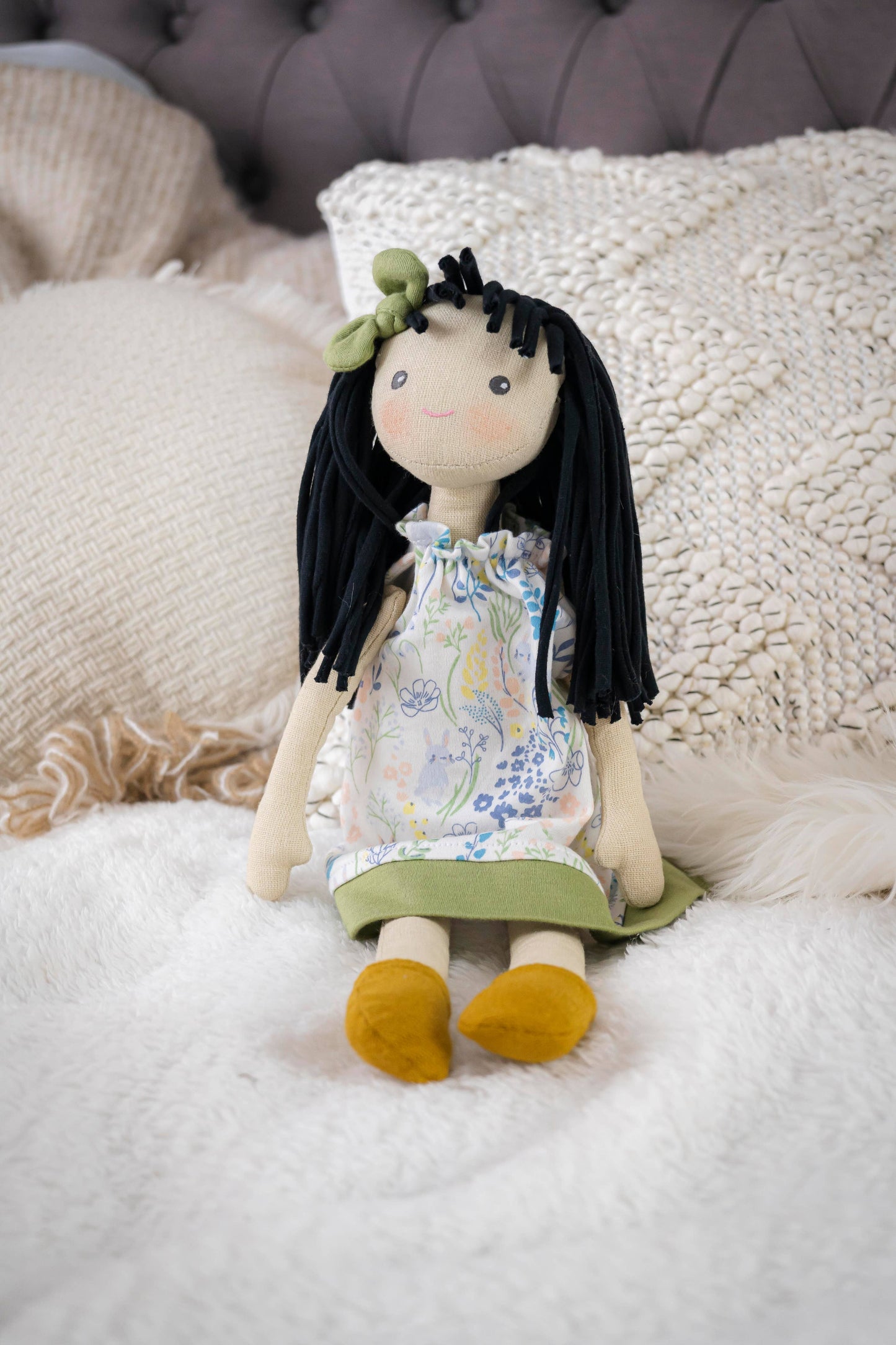 Personalized Doll with Black Hair