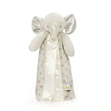 Personalized Plush Elephant Lovey - Gray Dots