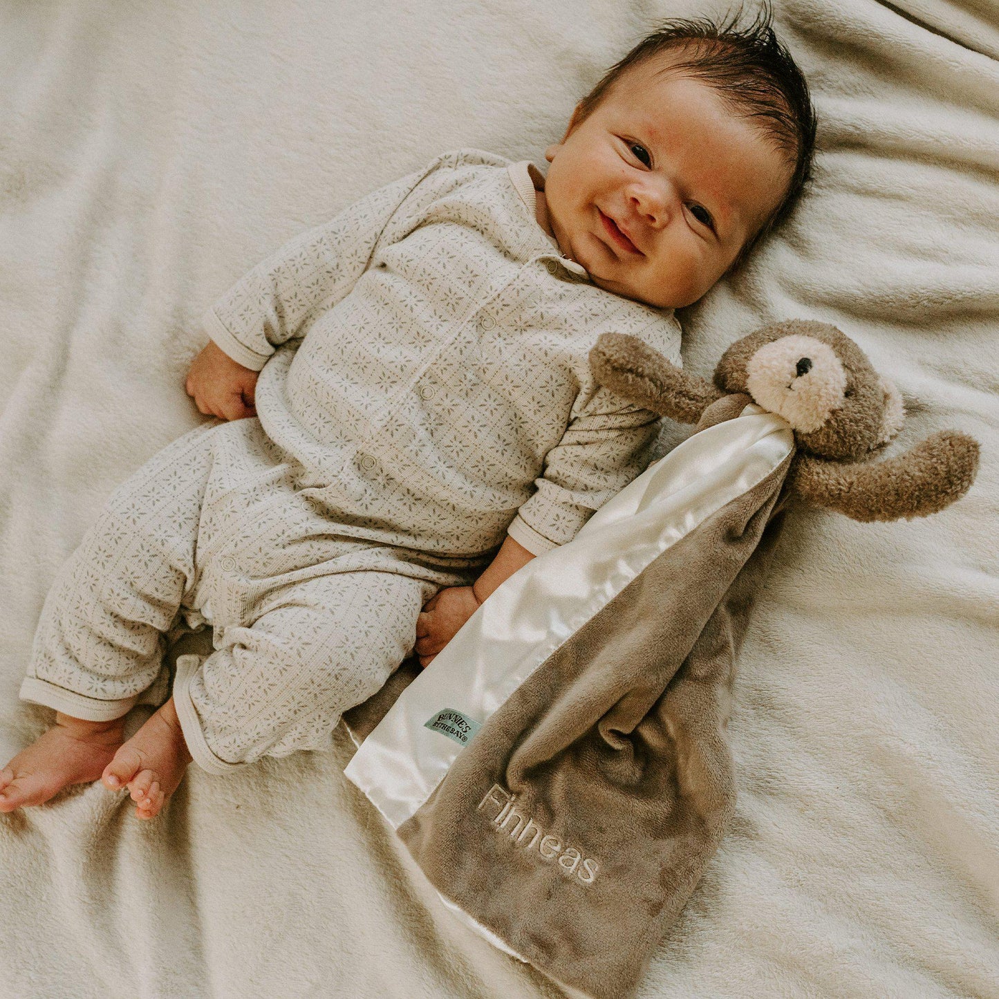 Personalized Plush Bunny Lovey - Cream