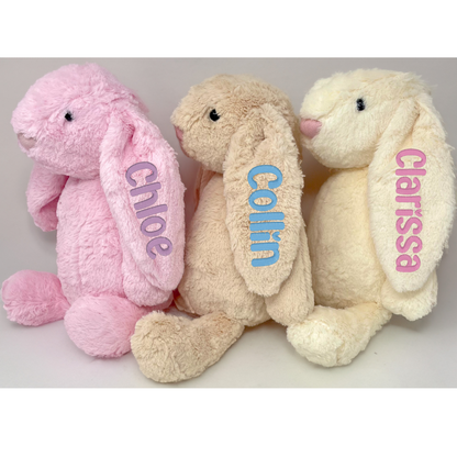 Personalized Plush Bunny with Embroidered Name