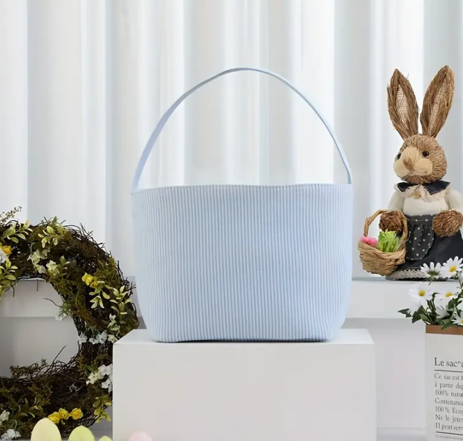 Custom Embroidered Easter Basket - Eggs in Grass