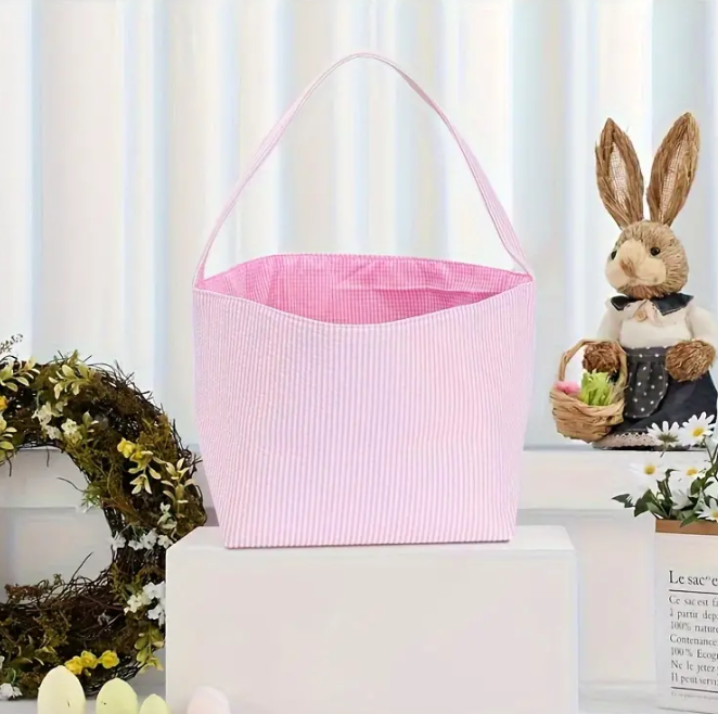 Custom Embroidered Easter Basket - Bunnies