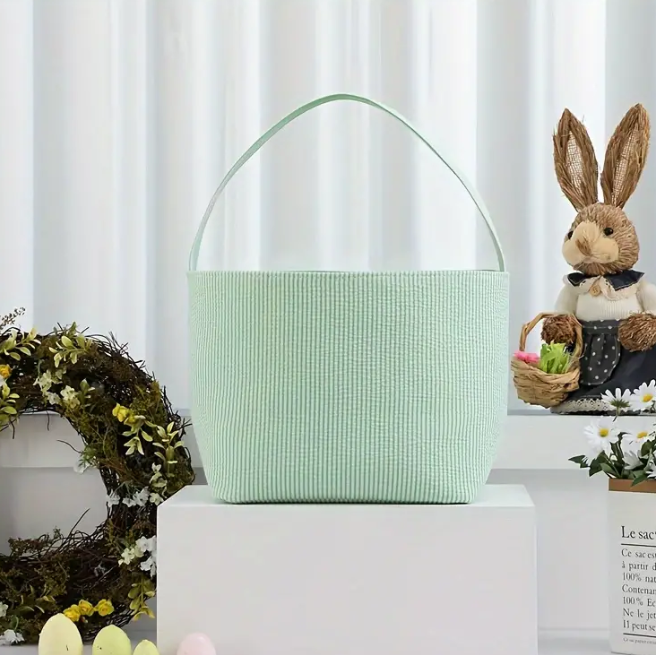 Custom Embroidered Easter Basket - Eggs in Grass